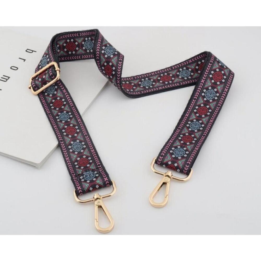 Geometric Pattern Adjustable Purse Strap - Picture 3 of 6